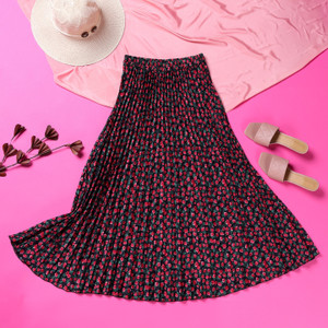 LookShine Printed Women A-line Red Skirt