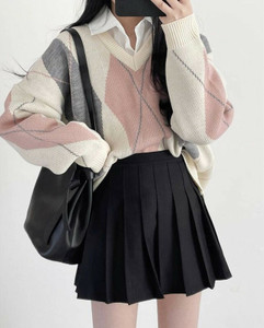 J K FASHION Self Design Women Pleated Black Skirt