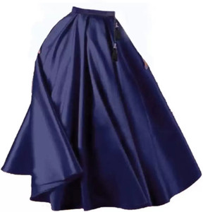 MAA BALAD CREATION Solid Women Flared Blue Skirt