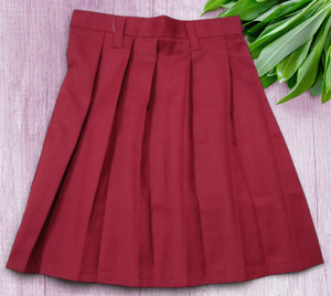 Abhima Fashion Solid Girls Regular Maroon Skirt