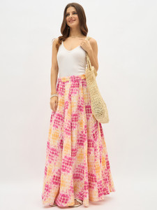 RudraRobes Printed Women A-line Multicolor Skirt