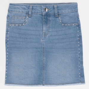 Pantaloons Junior Solid Girls A-line Blue Skirt