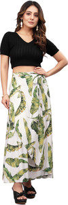 tennecy Printed Women Regular Green Skirt