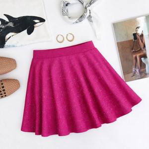 AROD Embellished Women Flared Pink Skirt