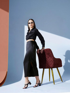 STREET9 Solid Women Regular Black Skirt