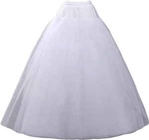 ZOYA CREATION Solid Women Layered White Skirt
