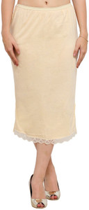 SEER Solid Women A-line Beige Skirt