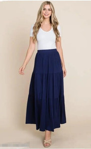 MERRICK Solid Women Regular Blue Skirt