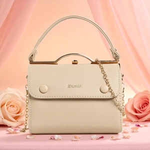 Exotic Beige Clutch Convertible Style Elegant Bridal Bag