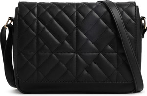 Fastrack Black Sling Bag Quilted