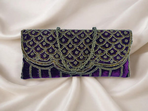 25DEGREE N Purple Sling Bag |Shoulder bag| Envelope Purse |Bridal hand clutch with Sling