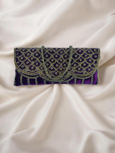 25DEGREE N Purple Sling Bag |Shoulder bag| Envelope Purse |Bridal hand clutch with Sling