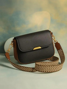 HAPSMELL Black Sling Bag Black Women's Sling bags