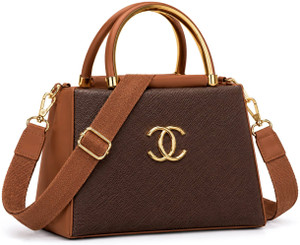 DENZY FASHION Brown Hand-held Bag Maroon Hand Bag