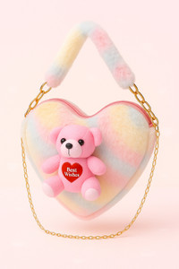 Cult Factory Red Sling Bag Stylish Teddy Sling Bag for Kids Girls Cute Side Bag Latest Slingbag Love Bag