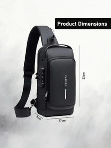 LIFE INDIA New Sling Bag Anti-Theft USB Crossbody Backpack Waterproof Chest Shoulder Bag 15 L Backpack