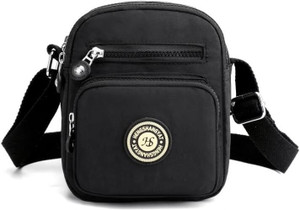 LOGGIN Black Sling Bag Multi-Pocket Casual Crossbody Bag for Women, Mini Cross body Bag Women