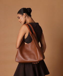 LINO PERROS Brown Sling Bag BROWN TOTE BAG
