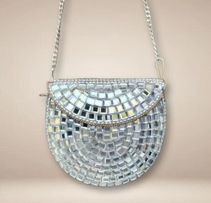 Glimpse Gold Sling Bag VERY SMALL CRYSTAL beads