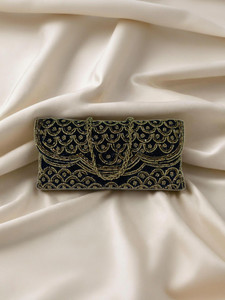 25DEGREE N Black Sling Bag |Shoulder bag| Envelope Purse |Bridal hand clutch with Sling