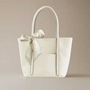 LINO PERROS White Tote Avril Elevated Everyday Off White Tote bag