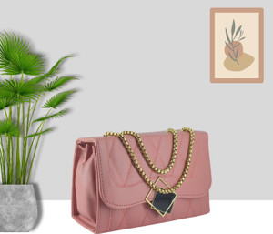 zufisha Beige Sling Bag Elegant White Vegan Leather Sling Bag for Women with Gold Chain Strap