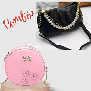 TrendStore Pink, Black Sling Bag Solid Trendy Sling Bag For Women