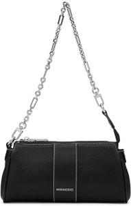Miraggio Black Shoulder Bag Partywear Chunky Chain Design Detailing Gift For Women