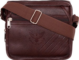 Bagzenia Brown Sling Bag Sling Bag Cross body Men’s Sling Messenger Bag for Travel / Office / Business