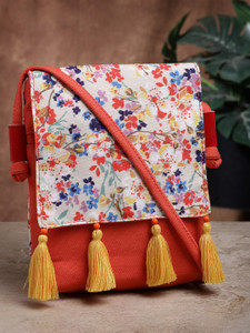 Anekaant Red, Multicolor Sling Bag Lush