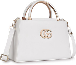 DENZY FASHION White, Gold Hand-held Bag Fiago Women’s Sling Bag Simple, Stylish, and Perfect Fashionable