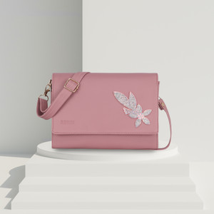 Reshu Pink Sling Bag women,s sling cross-body bags with adjustable shoulder straps and 4 pocket |
