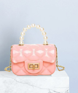 EVA Pink Clutch Chain Pvc Mini Sling Bag Fashion Girls Jelly Bags Candy Small Kids Purse Waterproof Handbag