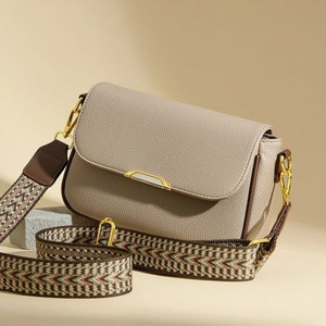 HaveGlam Beige Sling Bag Korean Style Multicolor Strips Bags BLACK