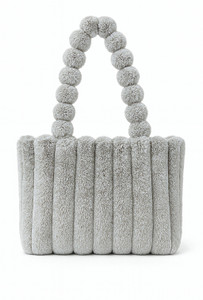 Veloura Grey Tote FAUX-FUR-HANDBAG