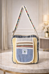 Cult Factory White Sling Bag Casual Women Sling Bag Jute One Side Bag for College Girls Stylish Bag
