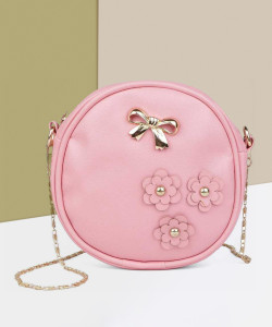 INAXA Pink Hand-held Bag Women Black Sling Bag Regular Size