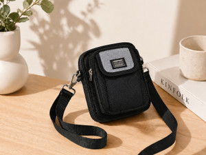 NEPROCK INDIA Grey Sling Bag Mini Sling Crossbody Bag | Multi Pocket Travel Side Bag | Casual Shoulder Bag