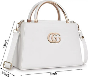 DENZY FASHION White, Green Hand-held Bag "Trendy Classic White Sling Bag for Women | Stylish Party PU Sling Bag