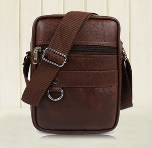 ZipCraze Brown Shoulder Bag Messenger small sling bag for men women office use personal casual Shoulder bag