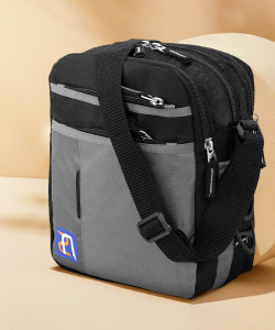 NISUN Black Shoulder Bag Zipper Multi Pocket Sling Bag Cross Body Travel  One Side Shoulder Bag Black Grey Price in India