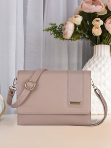 Reshu Beige Sling Bag women's shoulder strap and 8 pocket