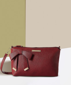 Caprese Maroon Sling Bag Alexandria Sling Medium Maroon Maroon