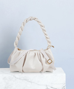 DIXON White Sling Bag Elegant Unique Design Adjustable Strap Crossbody Lightweight Slingbag For Women