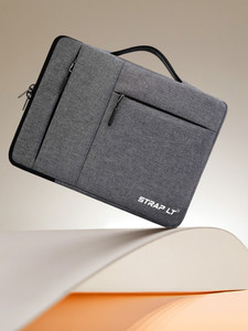 Straplt Grey 15-16 Inch Laptop Messenger Bag - Image 6
