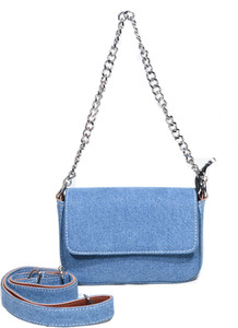DONICY Blue Sling Bag Denim chain handle sling bag