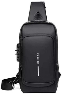 NISHIV Sling Bag Business Men Bag Chest Crossbody bags with USB Charging Port Waterproof Shoulder Bag