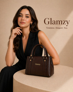 GLAMZY Brown Hand-held Bag Women Hand-held Bag Mini Brown Handbag | Stylish Compact Purse for Women
