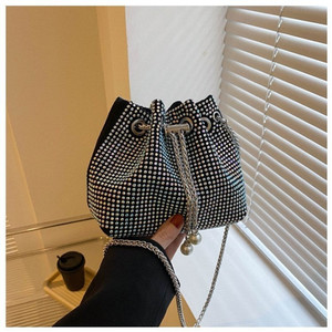 DOSYSO Multicolor Sling Bag Rhinestone Bucket bag Crossbody bag