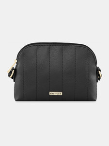 Fastrack Black Sling Bag Quilted